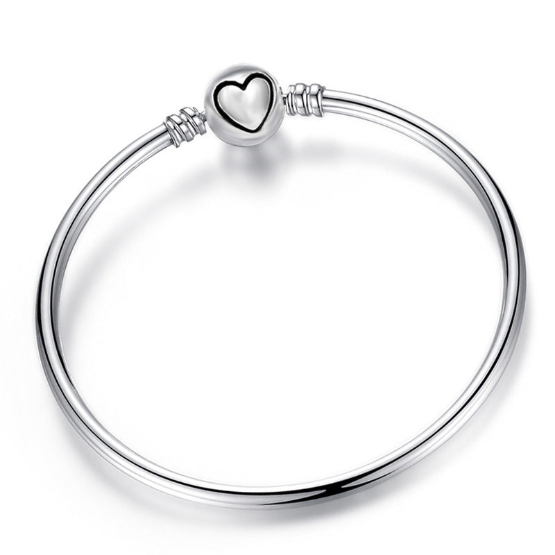 Simple LO Zircon Electroplated Color Retention Girls' Bracelet