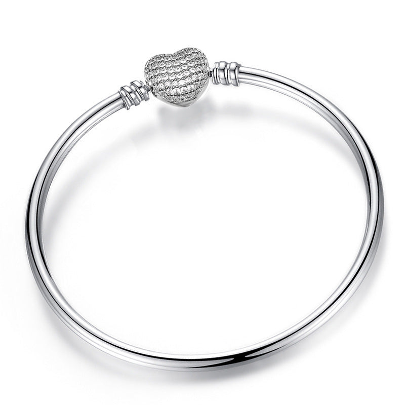 Simple LO Zircon Electroplated Color Retention Girls' Bracelet