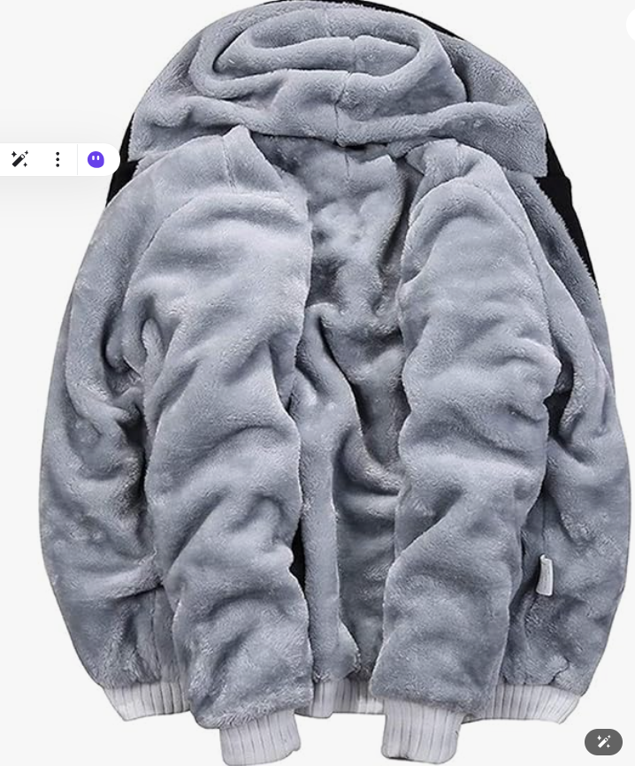 MACHLAB Men's Pullover Winter Workout Fleece Hoodie Jackets Full Zip Wool Warm Thick Coats