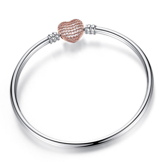 Simple LO Zircon Electroplated Color Retention Girls' Bracelet