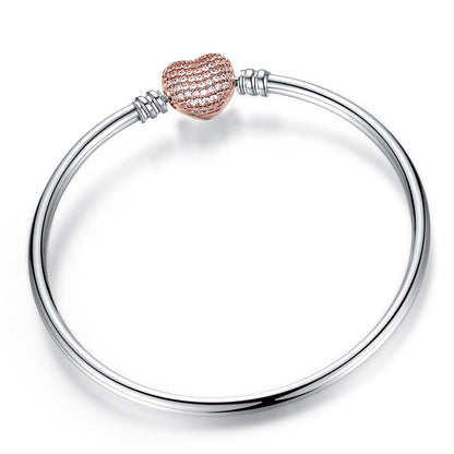 Simple LO Zircon Electroplated Color Retention Girls' Bracelet