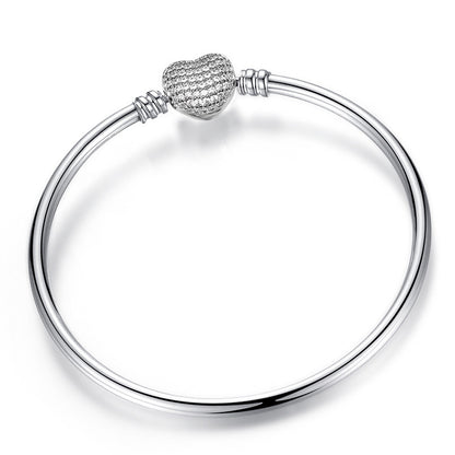 Simple LO Zircon Electroplated Color Retention Girls' Bracelet