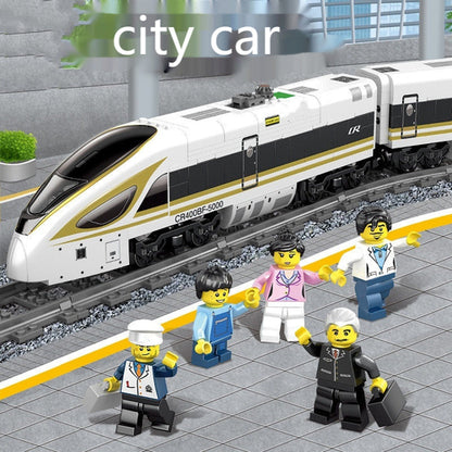 Mini Electric Train Set Kids Learning Small Brick Construction DIY Toy