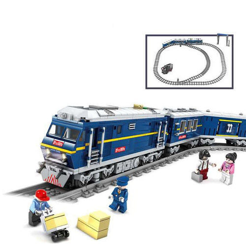 Mini Electric Train Set Kids Learning Small Brick Construction DIY Toy