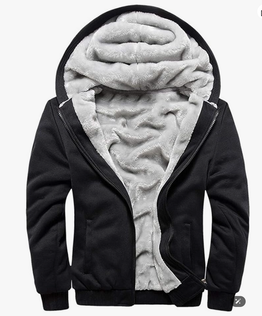MACHLAB Men's Pullover Winter Workout Fleece Hoodie Jackets Full Zip Wool Warm Thick Coats