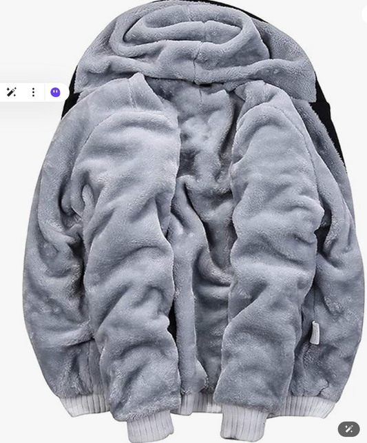 MACHLAB Men's Pullover Winter Workout Fleece Hoodie Jackets Full Zip Wool Warm Thick Coats